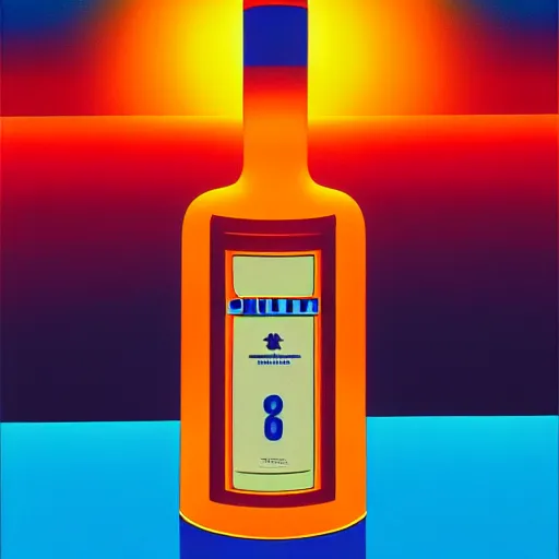 Image similar to vodka bottle by shusei nagaoka, kaws, david rudnick, airbrush on canvas, pastell colours, cell shaded, 8 k