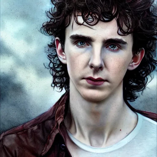Prompt: 5 5 mm portrait photo of a hybrid of benedict cumberbatch and freddie highmore and and timothee chalamet, art by luis royo. highly detailed 8 k. intricate. lifelike. soft light. nikon d 8 5 0. cinematic post - processing