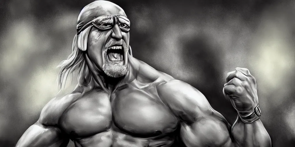 Image similar to hulk hogan, digital painting, highly detailed, trending on artstation, high resolution