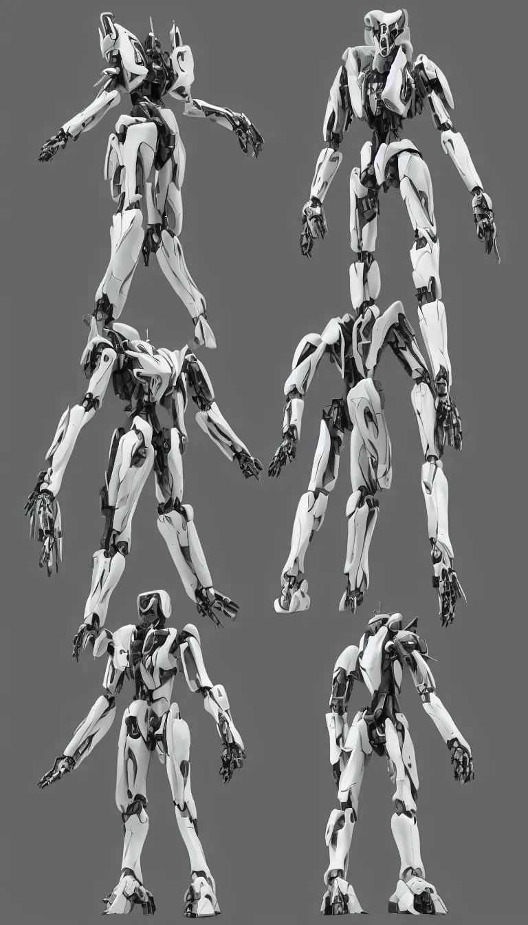 Image similar to full body full height, elegant alien mecha character model, default pose. super high resolution photo. symmetrical. orthographic front view.