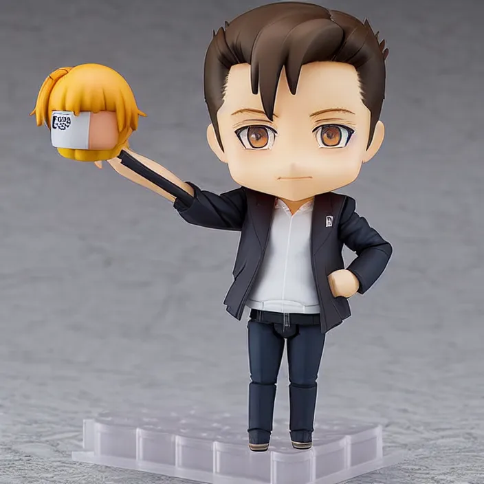 Image similar to a anime nendoroid of Elon Musk, figurine, product photo, detailed