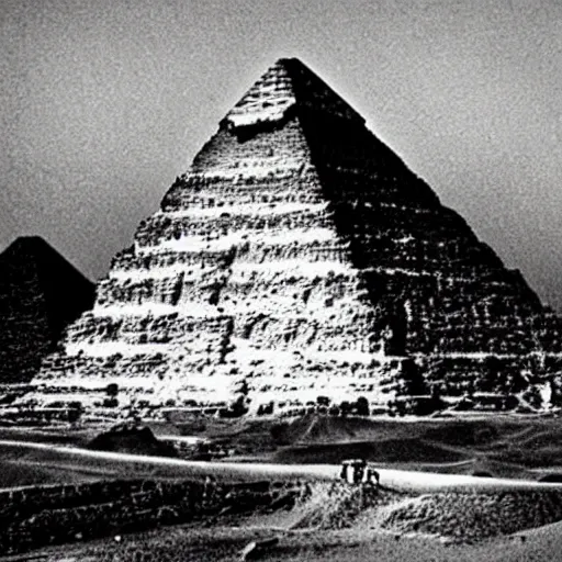 Prompt: mcdonald's ad discovered inside an ancient egyptian pyramid