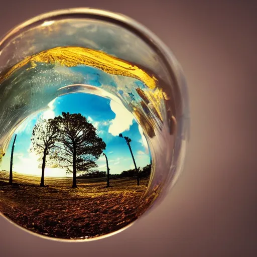 Image similar to photo of a world inside of a bottle