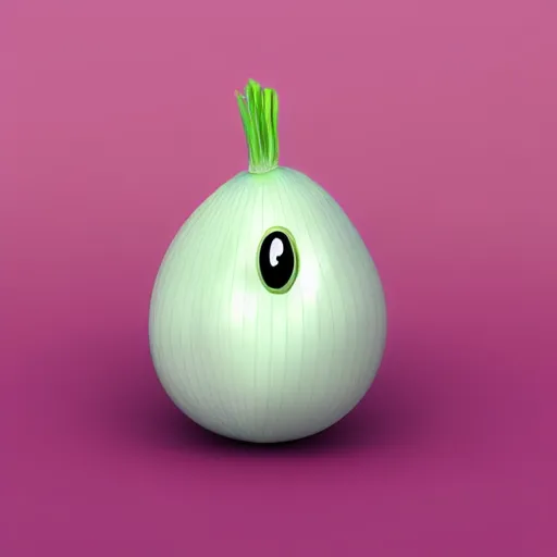 Image similar to onion. very sad face. big sad eyes. sad lips. crying. big tears. cartoon, 3 d render