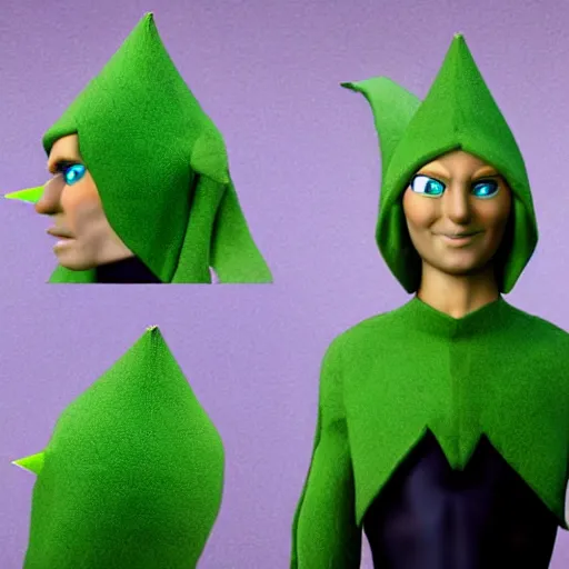 Image similar to green skinned elf with nose slits