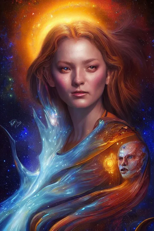 Image similar to beautiful oil painting with high detail of a wise Space ent(Crying Joyfully) made of stars and plasma, hybrid from dungeons and dragons and art direction by James Cameron ;by artgerm; wayne reynolds art station; cinematic quality character render; low angle; ultra high quality model; production quality cinema model