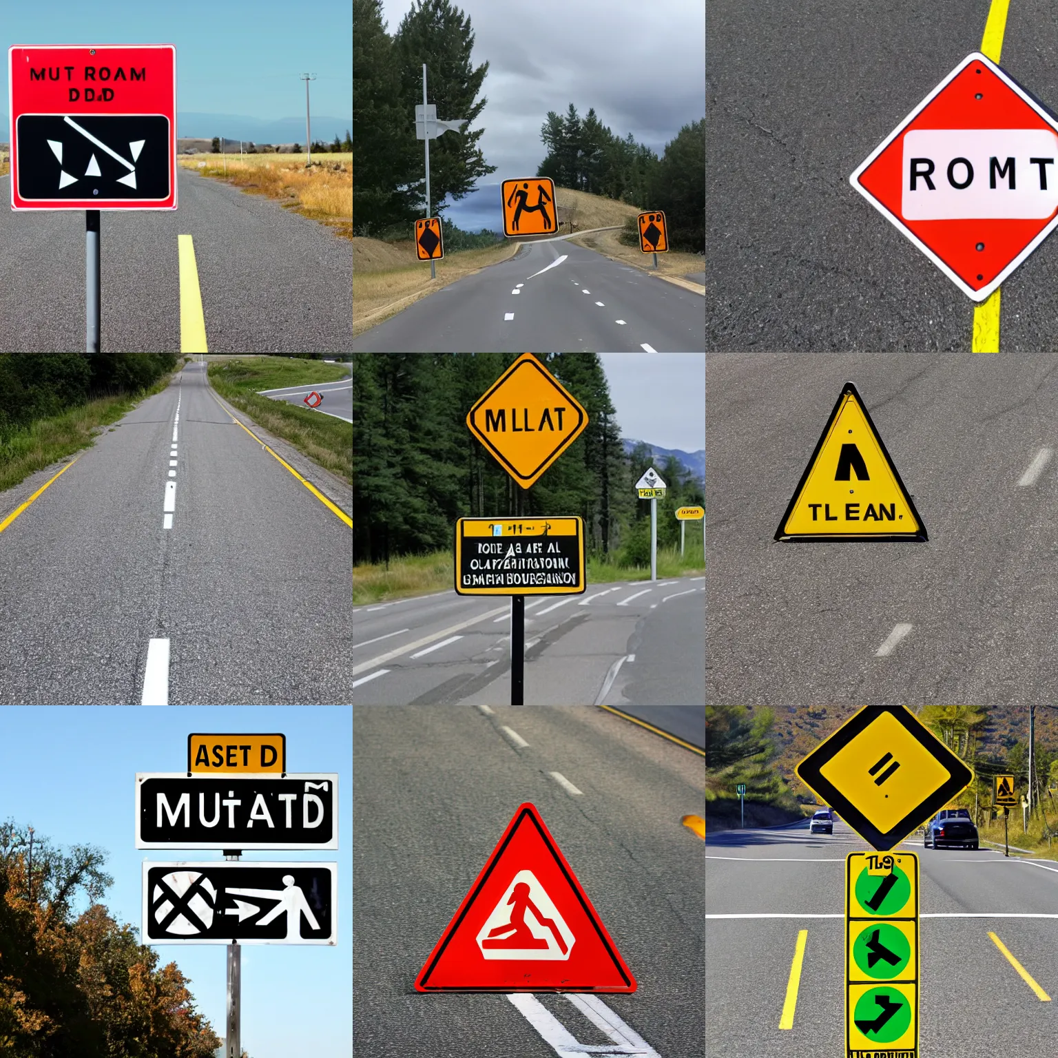 Prompt: mutcd - compliant road signage