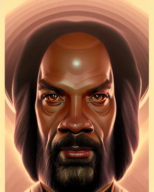 Prompt: symmetry portrait of worf, star trek tng, forest, intricate, elegant, highly detailed, digital painting, artstation, concept art, smooth, sharp focus, illustration, art by artgerm and greg rutkowski and fra angelico and alphons mucha