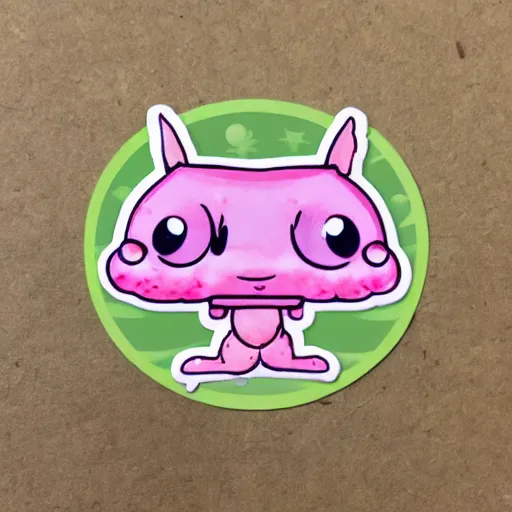 Prompt: cute mushling sticker