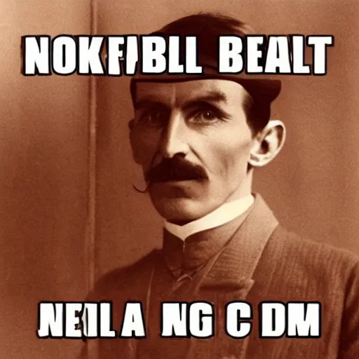 Prompt: Nikola Tesla meme