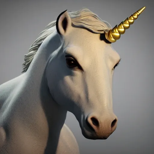 Image similar to a unicorn, highly detailed, photorealistic portrait, bright studio setting, studio lighting, crisp quality and light reflections, unreal engine 5 quality render