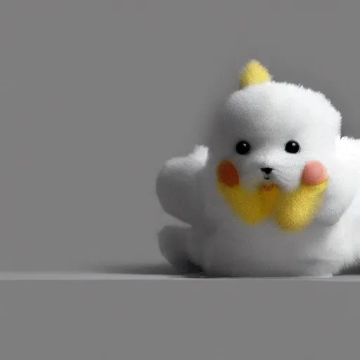 Prompt: a cloud Pikachu