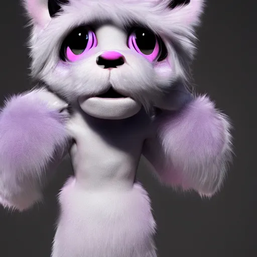 Prompt: character concept cute furry monster high quality 3 d render detailed fur with rim light unreal engine 4 k