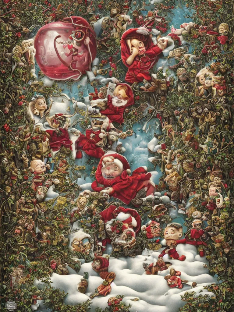 Image similar to This is the Hour of Lead remembered, if outlived, as Freezing persons, recollect the Snow First Chill then Stupor then the letting go Mark Ryden and Alex Gross, Todd Schorr highly detailed