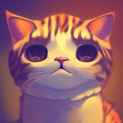 Image similar to cat theme logo, cat theme banner, cat design, a smiling cat, art photography style, trending on artstation, warm light, lovely and cute, fantasy art, 8 k resolution