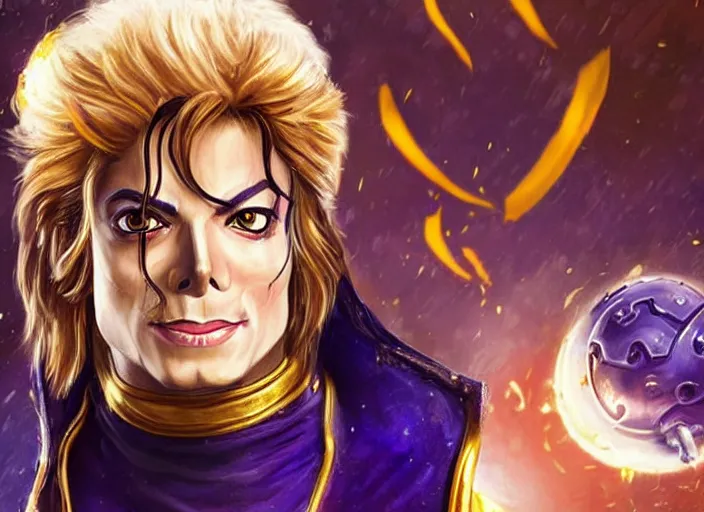 Image similar to michael jackson as anduin in world of warcraft