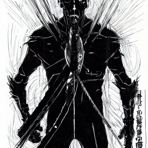 Image similar to Joe Biden looking sinister, by Tsutomu Nihei, highly detailed