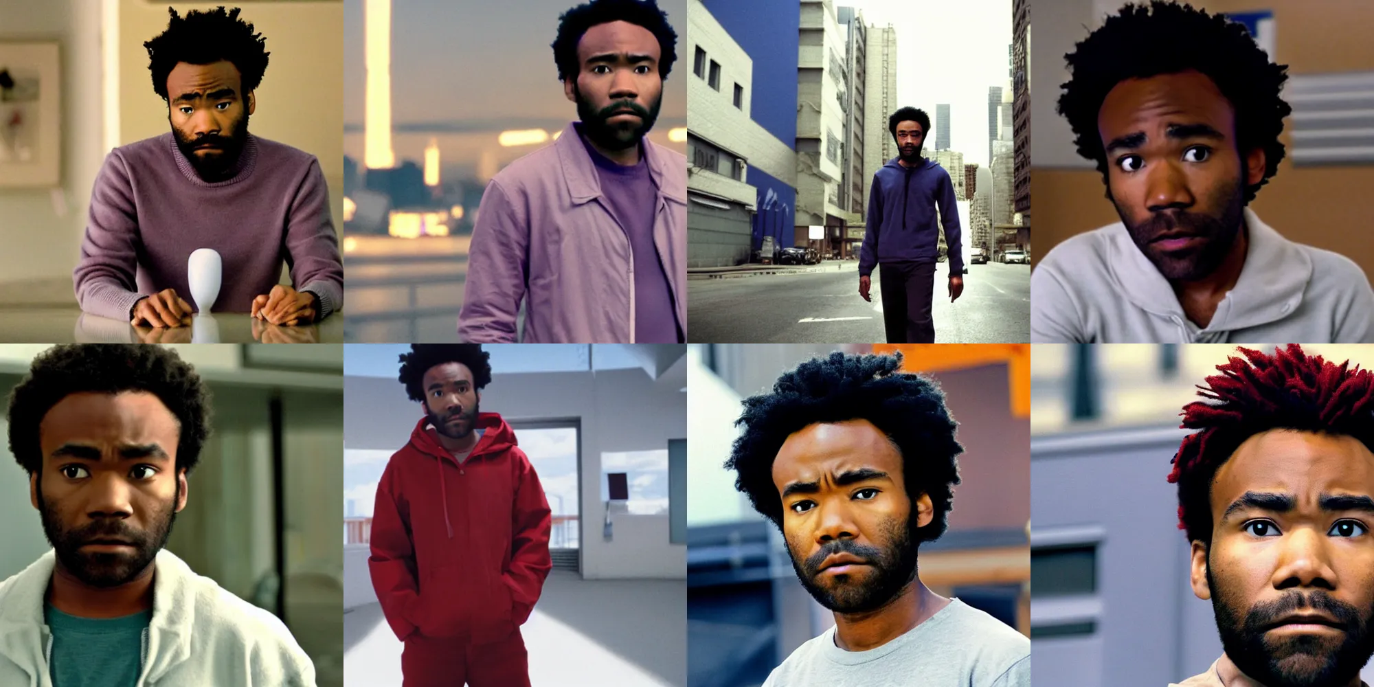 Prompt: donald glover in a still from the movie rebuild of evangelion ( 2 0 0 7 )
