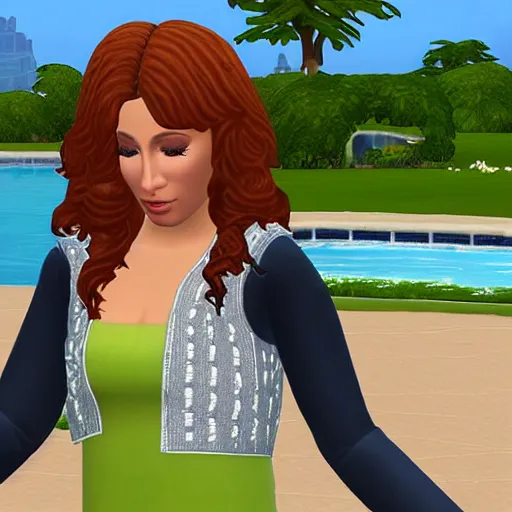 Image similar to cher. snapshot from the sims