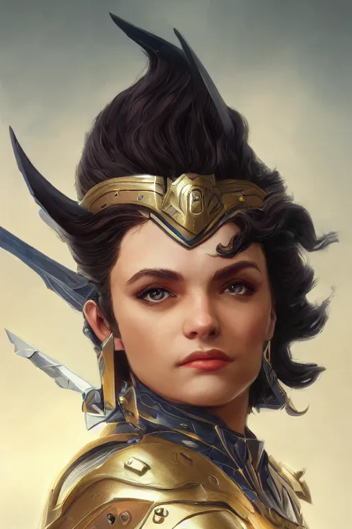 Image similar to amazon valkyrie athena, d & d, fantasy, portrait, highly detailed, headshot, digital painting, trending on artstation, concept art, sharp focus, illustration, art by artgerm and greg rutkowski and magali villeneuve