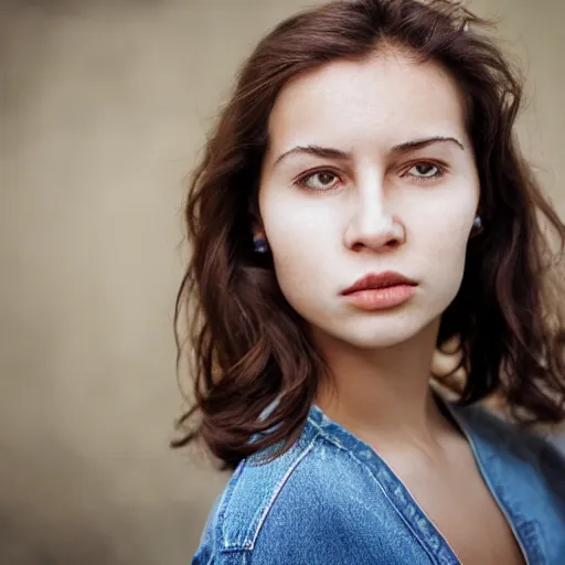 Prompt: close up face female portrait 30 years old