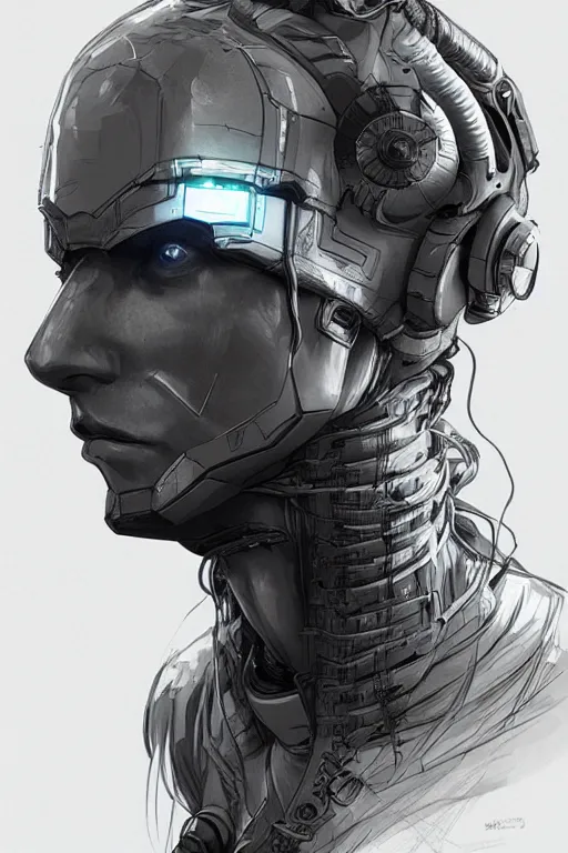 Prompt: head and shoes and feet, cyberpunk, male character, beautiful head, concept art, artstation, intricate details, dramatic lighting