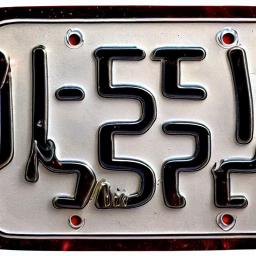 Prompt: vintage retrofuturistic license plate from mercury, high definition