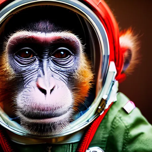 Prompt: high quality photo of a monkey astronaut