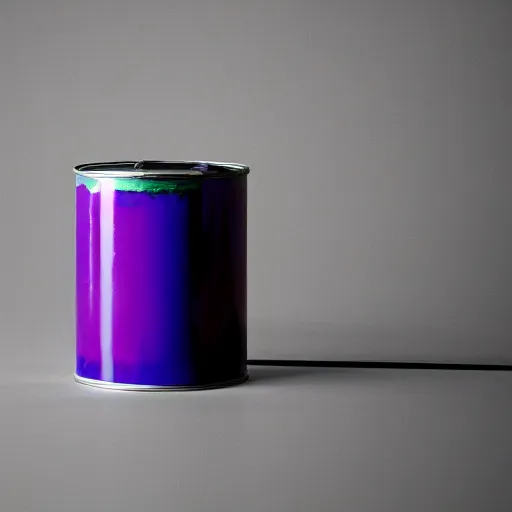 Prompt: can of paint, modern, minimal, professional photography, studio lighting