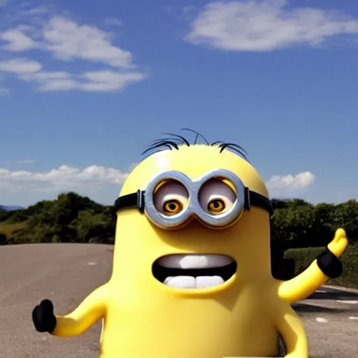 Image similar to a cloud shaped like a minion