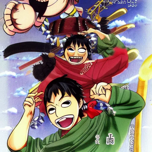 Prompt: basoromyu kuma by oda eiichiro, by toei animation