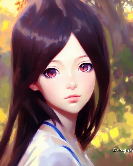 Image similar to portrait anime as girl cute - fine - face, pretty face, realistic shaded perfect face, fine details. anime. realistic shaded lighting by ilya kuvshinov giuseppe dangelico pino and michael garmash and rob rey