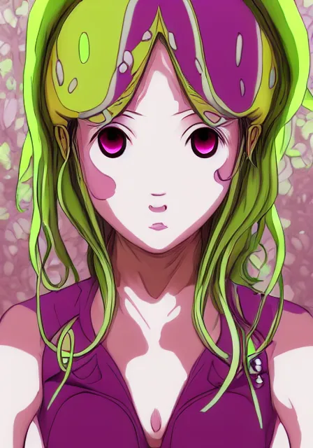 Image similar to portrait of a beautiful slime woman by junji ito, tsurumaki kazuya, 8 k, hd, saturated, flcl, hyperreality, fate grand order, symmetry