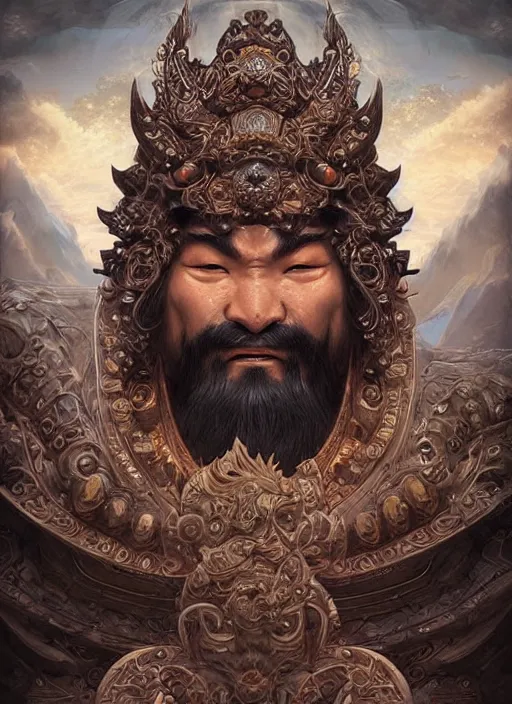 Image similar to digital painting of chinese gods, by filipe pagliuso and justin gerard symmetric, fantasy, highly detailed, realistic, intricate port