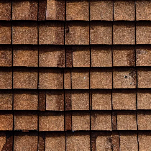 Image similar to a topdown texture of an old abandoned ruined tile roof