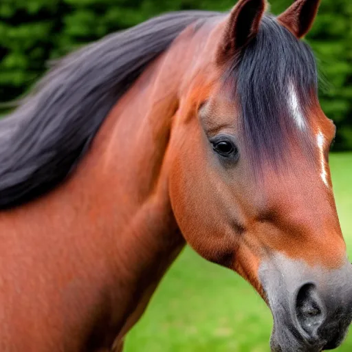 Image similar to a side profile of a horse