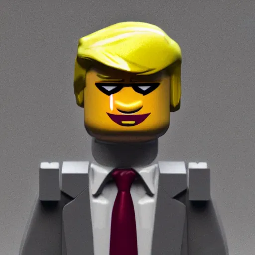 Prompt: donald trump as a lego, 3 d render