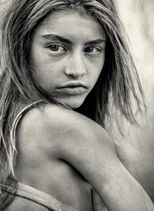 Image similar to portrait of a beautiful 20-year-old Italian woman by Corbin Gurkin, close up, detailed, award winning,