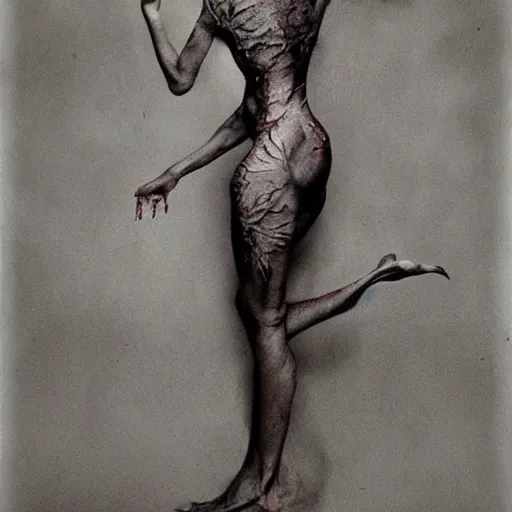 Image similar to stylized bodypaint by stephen gammell, photography. very detailed human form.
