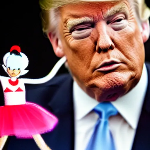 Image similar to donald trump in a tutu,