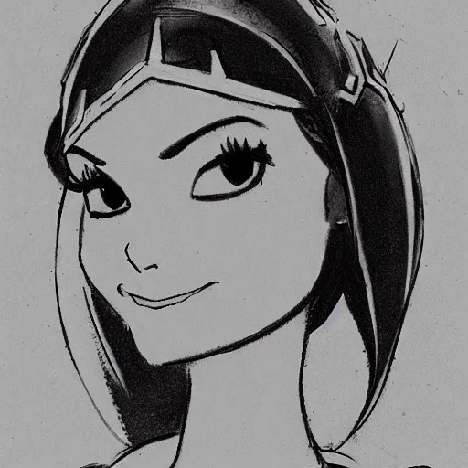 Image similar to milt kahl sketch of victoria justice with curvy body as princess padme from stars wars episode 3