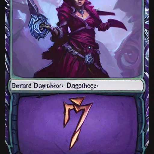 Image similar to violet daggers, hearthstone weapon card art, by greg rutkowski