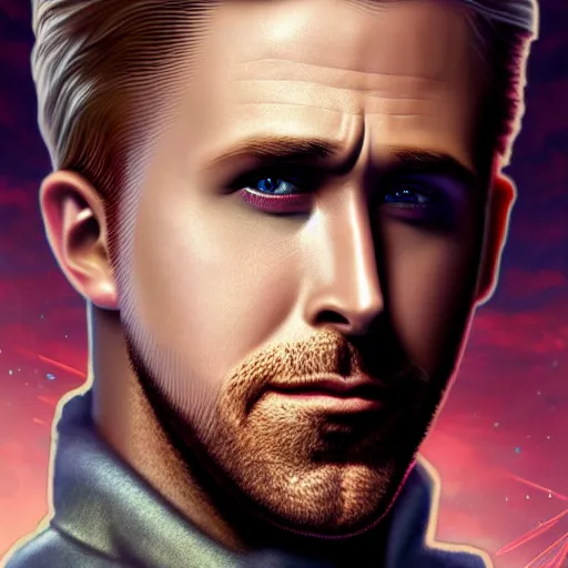 Image similar to Ryan Gosling as Cyclops, X-Men, ultra realistic, concept art, intricate details, eerie, highly detailed, photorealistic, octane render, 8k, unreal engine. art by Artgerm and Greg Rutkowski