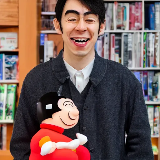 Image similar to shinnosuke from shin chan as a real person, 8 k photography