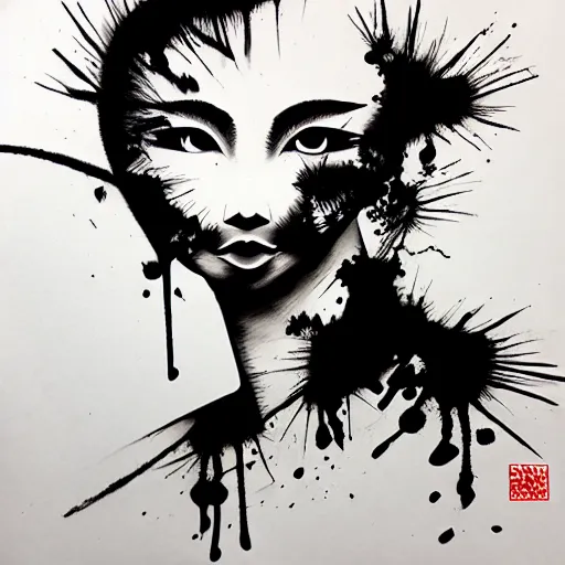 Image similar to ink art by xu wei