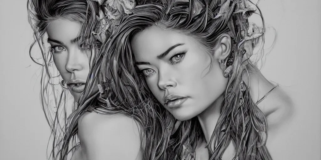 Prompt: hyperrealistic photography of a highly detailed and symmetrical gorgeous denise richards in the style of jin kagetsu, james jean and wlop, highly detailed, face symmetry, highly realistic hands, masterpiece, award - winning, sharp focus, intricate concept art, ambient lighting, 8 k, artstation