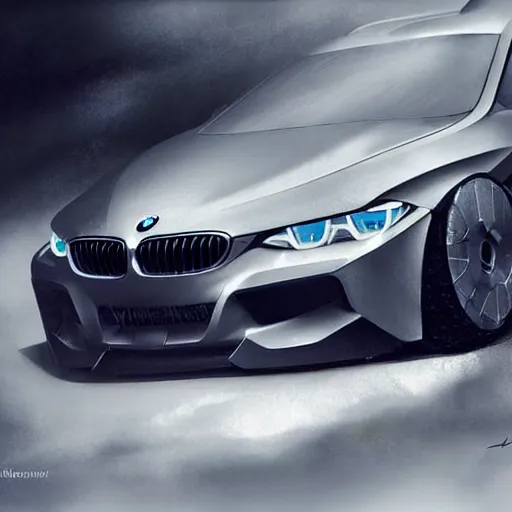 Prompt: bmw by elena vizerskaya and ivan aivazovsky, perfectly detailed, artstation, sharp focus, highly detailed, studio photography, impresion de giclee arte abstracto, award winning