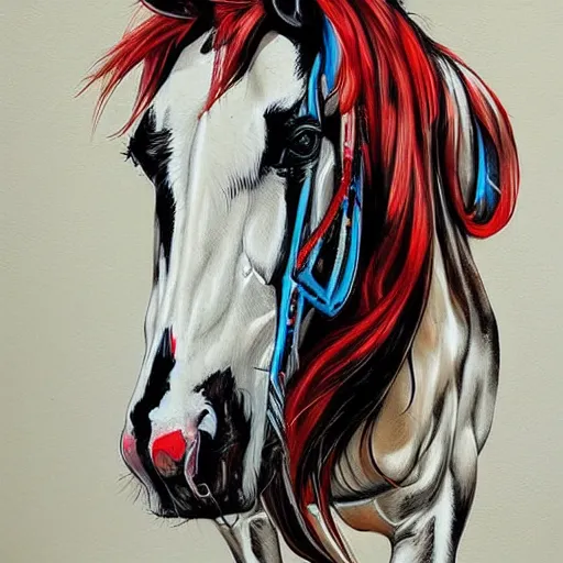 Image similar to beautiful horse by sandra chevrier, artstation, hd