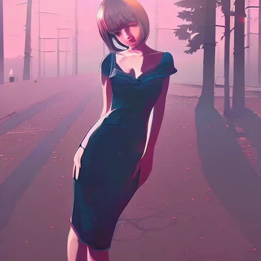 Image similar to Art made by Ilya Kuvshinov