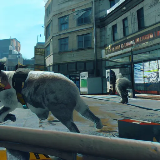 Image similar to Screenshot from the PC game Payday 2 demonstrating the fursuit unlock